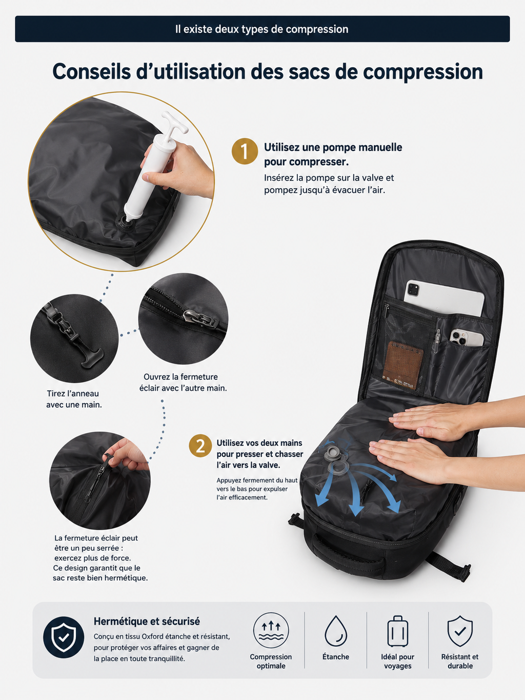 Kit Voyage Compressible 3-en-1